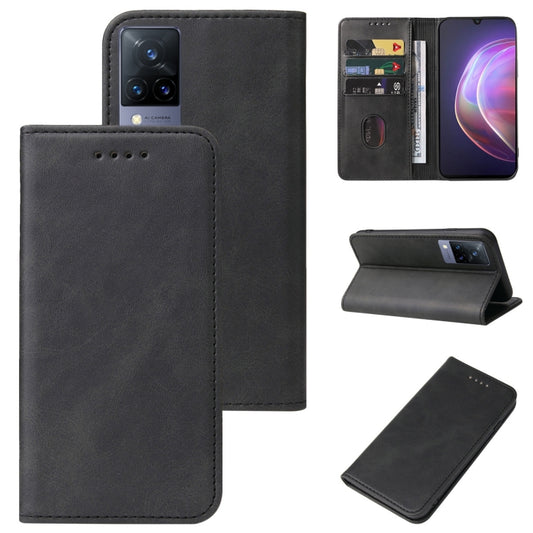 For vivo V21 5G Magnetic Closure Leather Phone Case(Black) - vivo Cases by buy2fix | Online Shopping UK | buy2fix