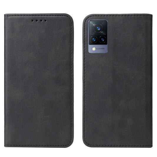 For vivo V21 5G Magnetic Closure Leather Phone Case(Black) - vivo Cases by buy2fix | Online Shopping UK | buy2fix
