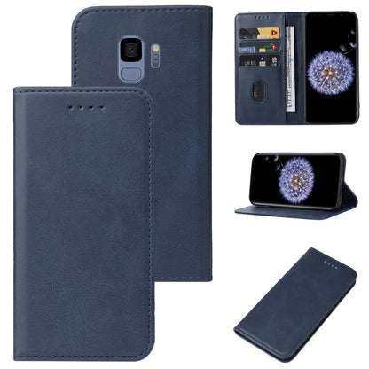 For Samsung Galaxy S9 Magnetic Closure Leather Phone Case(Blue) - Galaxy Phone Cases by buy2fix | Online Shopping UK | buy2fix