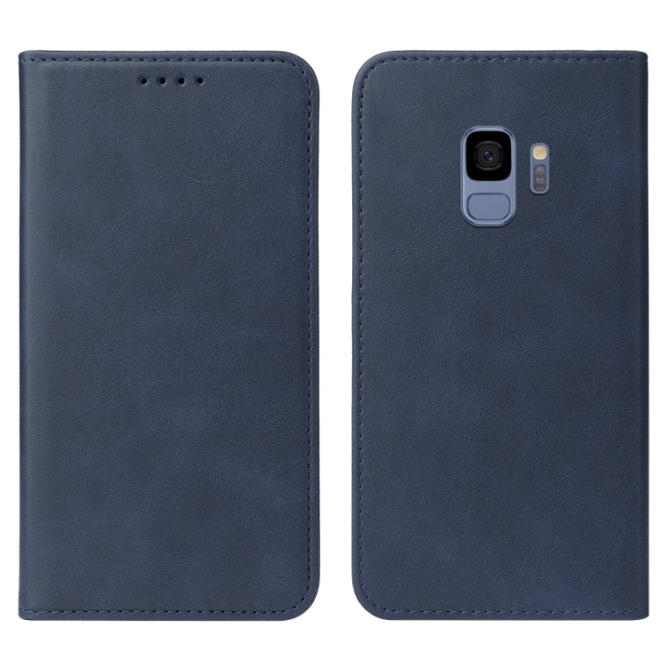 For Samsung Galaxy S9 Magnetic Closure Leather Phone Case(Blue) - Galaxy Phone Cases by buy2fix | Online Shopping UK | buy2fix