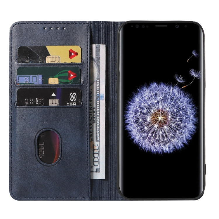 For Samsung Galaxy S9 Magnetic Closure Leather Phone Case(Blue) - Galaxy Phone Cases by buy2fix | Online Shopping UK | buy2fix