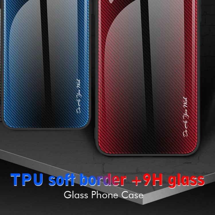 For Huawei P50 Pro Texture Gradient Glass TPU Phone Case(Black) - Huawei Cases by buy2fix | Online Shopping UK | buy2fix