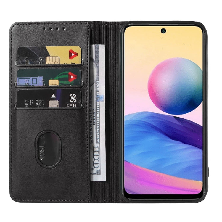 For Xiaomi Redmi Note 10 JE Magnetic Closure Leather Phone Case(Black) - Xiaomi Cases by buy2fix | Online Shopping UK | buy2fix