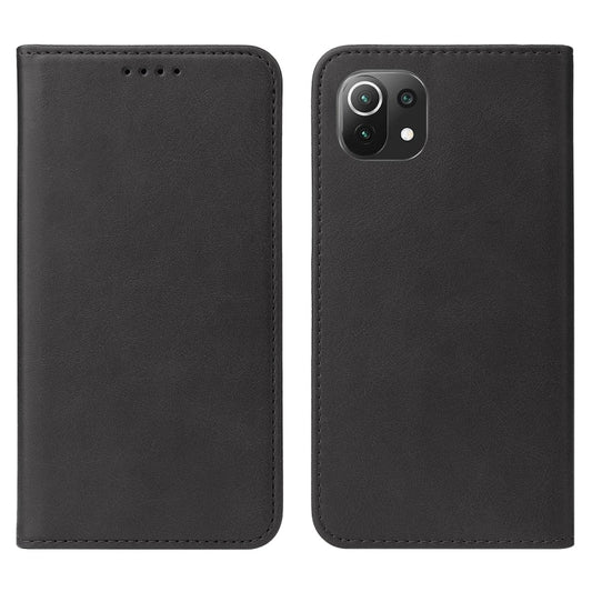 For Xiaomi Mi 11 Lite 5G NE Magnetic Closure Leather Phone Case(Black) - Xiaomi Cases by buy2fix | Online Shopping UK | buy2fix