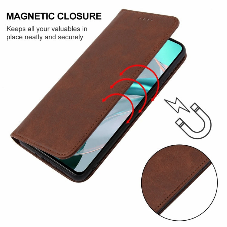 For Xiaomi Mi 11 Lite 5G NE Magnetic Closure Leather Phone Case(Brown) - Xiaomi Cases by buy2fix | Online Shopping UK | buy2fix