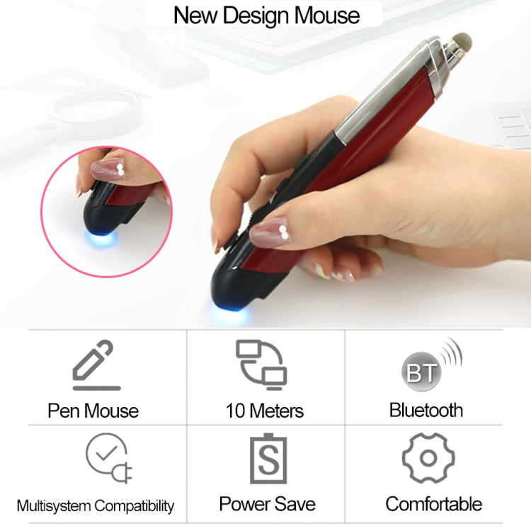 PR-08 Multifunctional Wireless Bluetooth Pen Mouse Capacitive Pen Mouse(Black) by buy2fix