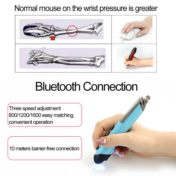 PR-08 Multifunctional Wireless Bluetooth Pen Mouse Capacitive Pen Mouse(Black) by buy2fix