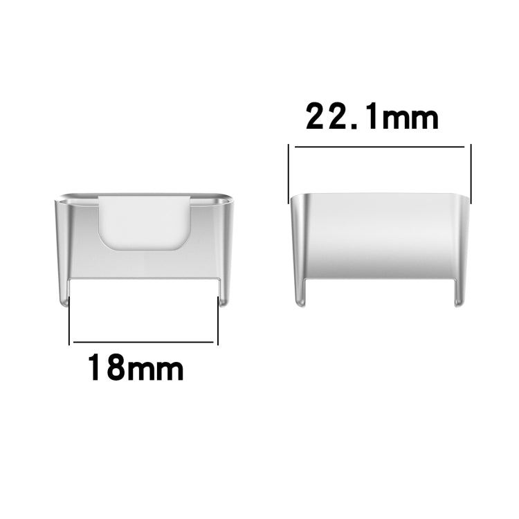 For Xiaomi Mi Band 7 Pro 1 Pair Metal Watch Band Connector(Black) - For Xiaomi by buy2fix | Online Shopping UK | buy2fix