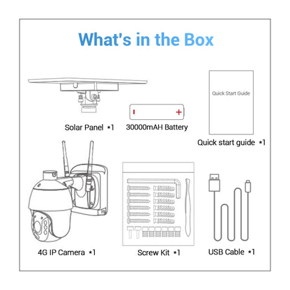 ESCAM QF724 3MP 24h Recording Cloud Storage PT 4G PIR Alarm IP Camera with Solar Panel, US Signal Bands - Wireless Camera by ESCAM | Online Shopping UK | buy2fix