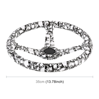 35cm Car Racing Graffiti ABS Steering Wheel(Style 4) - Steering Wheel Accessories by buy2fix | Online Shopping UK | buy2fix
