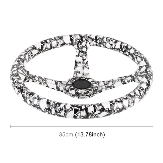 35cm Car Racing Graffiti ABS Steering Wheel(Style 4) - Steering Wheel Accessories by buy2fix | Online Shopping UK | buy2fix