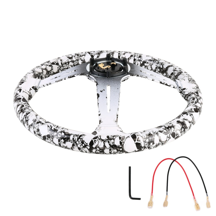 35cm Car Racing Graffiti ABS Steering Wheel(Style 4) - Steering Wheel Accessories by buy2fix | Online Shopping UK | buy2fix