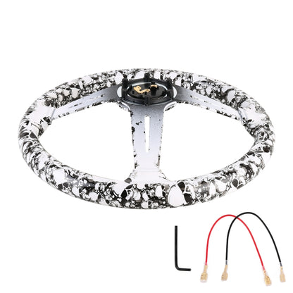 35cm Car Racing Graffiti ABS Steering Wheel(Style 4) - Steering Wheel Accessories by buy2fix | Online Shopping UK | buy2fix