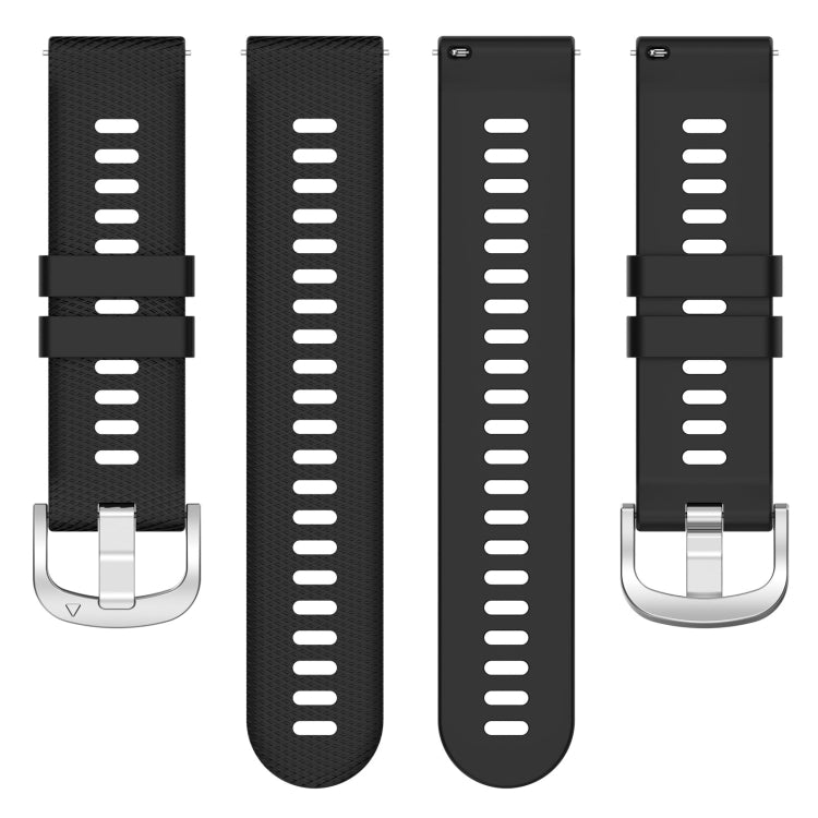 For Garmin Venu 2Plus 20mm Cross Textured Silicone Watch Band(Black) - Watch Bands by buy2fix | Online Shopping UK | buy2fix