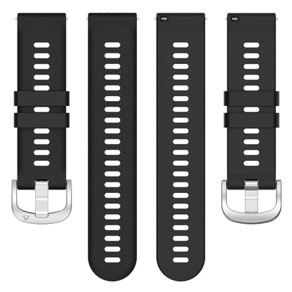 For Garmin Venu 2Plus 20mm Cross Textured Silicone Watch Band(Black) - Watch Bands by buy2fix | Online Shopping UK | buy2fix
