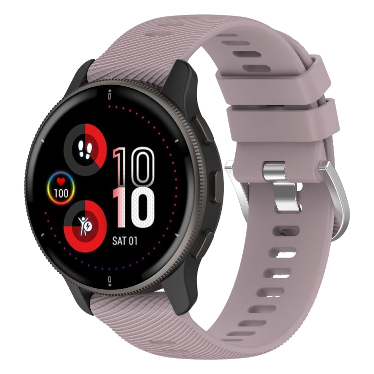 For Garmin Venu 2Plus 20mm Cross Textured Silicone Watch Band(Purple) - Watch Bands by buy2fix | Online Shopping UK | buy2fix