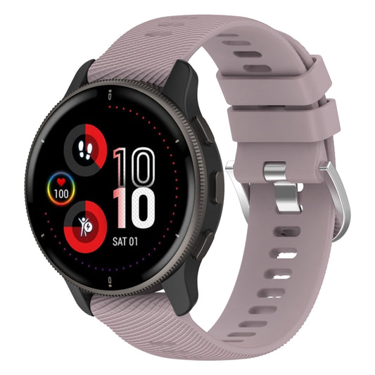 For Garmin Venu 2Plus 20mm Cross Textured Silicone Watch Band(Purple) - Watch Bands by buy2fix | Online Shopping UK | buy2fix