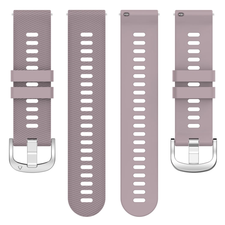 For Garmin Venu 2Plus 20mm Cross Textured Silicone Watch Band(Purple) - Watch Bands by buy2fix | Online Shopping UK | buy2fix