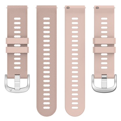 For Garmin Venu 2Plus 20mm Cross Textured Silicone Watch Band(Light Pink) - Watch Bands by buy2fix | Online Shopping UK | buy2fix