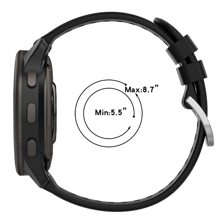 For Garmin Venu 2Plus 20mm Cross Textured Silicone Watch Band(Black) - Watch Bands by buy2fix | Online Shopping UK | buy2fix