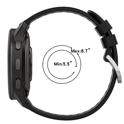 For Garmin Venu 2Plus 20mm Cross Textured Silicone Watch Band(Black) - Watch Bands by buy2fix | Online Shopping UK | buy2fix