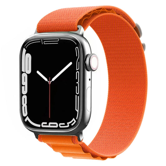 Nylon Watch Band For Apple Watch Series 8&7 45mm / SE 2&6&SE&5&4 44mm / 3&2&1 42mm(Orange) by buy2fix