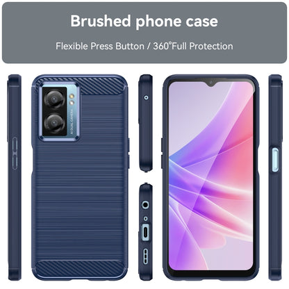 For OnePlus Nord N20 SE Brushed Texture Carbon Fiber Shockproof TPU Phone Case(Navy Blue) - OnePlus Cases by buy2fix | Online Shopping UK | buy2fix