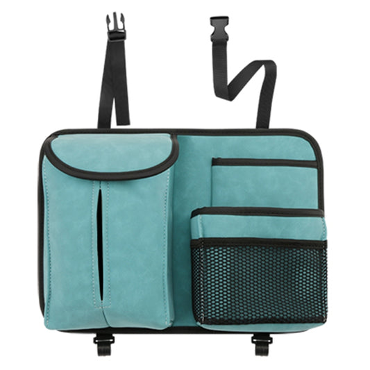 Car Seat Back Hanging Bag Sheepskin Leather Storage Bag With Hook(Blue) - Seat Accessories by buy2fix | Online Shopping UK | buy2fix