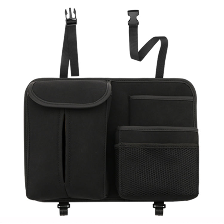 Car Seat Back Hanging Bag Sheepskin Leather Storage Bag With Hook(Black) - Seat Accessories by buy2fix | Online Shopping UK | buy2fix