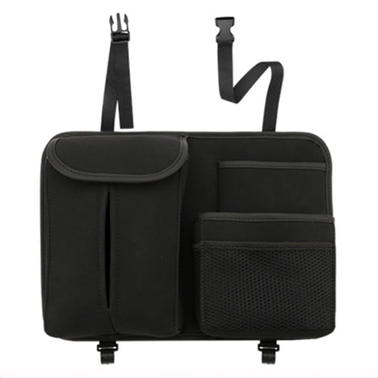 Car Seat Back Hanging Bag Sheepskin Leather Storage Bag With Hook(Black) - Seat Accessories by buy2fix | Online Shopping UK | buy2fix