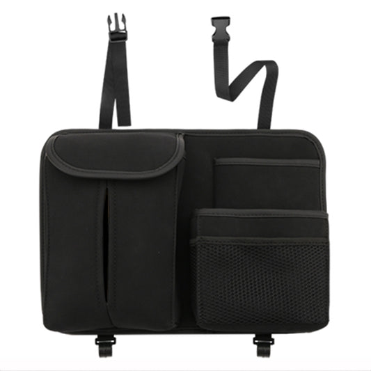 Car Seat Back Hanging Bag Sheepskin Leather Storage Bag With Hook(Black) - Seat Accessories by buy2fix | Online Shopping UK | buy2fix
