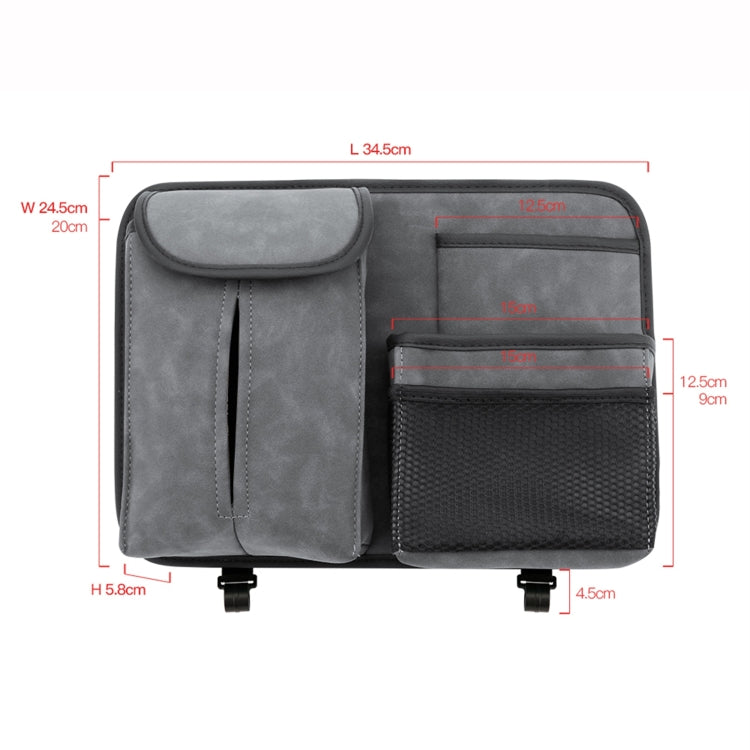 Car Seat Back Hanging Bag Sheepskin Leather Storage Bag With Hook(Black) - Seat Accessories by buy2fix | Online Shopping UK | buy2fix