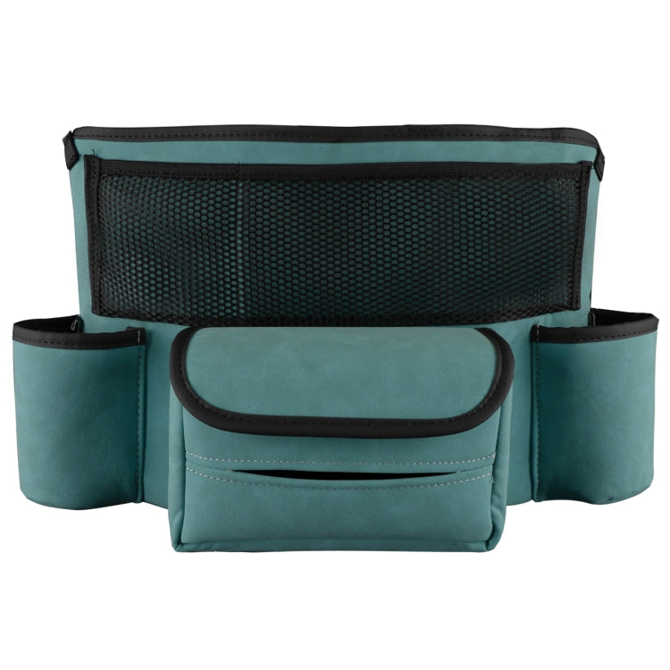 Car Center Console Hanging Bag Sheepskin Leather Storage Bag(Blue) - Seat Accessories by buy2fix | Online Shopping UK | buy2fix