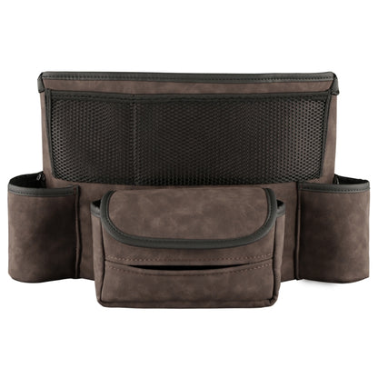 Car Center Console Hanging Bag Sheepskin Leather Storage Bag(Brown) - Seat Accessories by buy2fix | Online Shopping UK | buy2fix