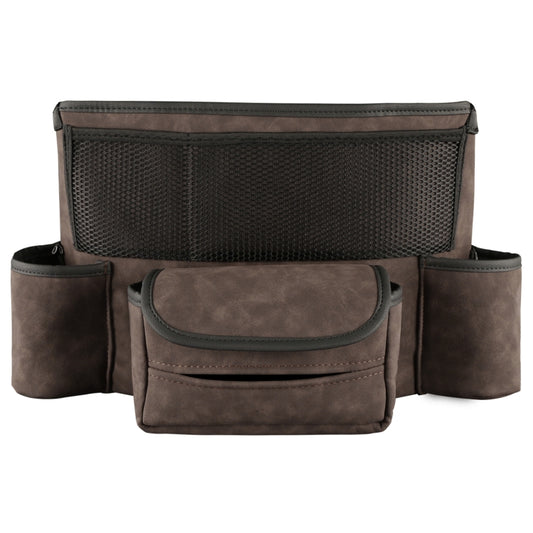 Car Center Console Hanging Bag Sheepskin Leather Storage Bag(Brown) - Seat Accessories by buy2fix | Online Shopping UK | buy2fix