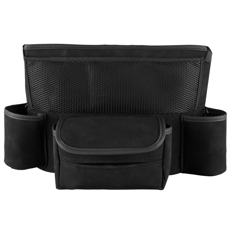 Car Center Console Hanging Bag Sheepskin Leather Storage Bag(Black) - Seat Accessories by buy2fix | Online Shopping UK | buy2fix