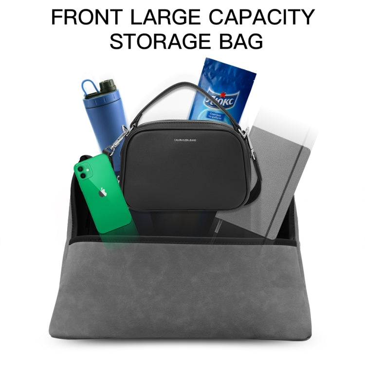 Car Center Console Hanging Bag Sheepskin Leather Storage Bag(Black) - Seat Accessories by buy2fix | Online Shopping UK | buy2fix