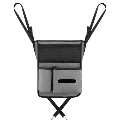 Car Center Console Hanging Bag Sheepskin Leather Storage Bag(Grey) - Seat Accessories by buy2fix | Online Shopping UK | buy2fix