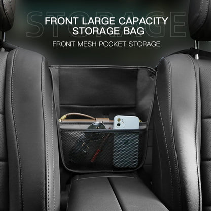 Car Center Console Hanging Bag Sheepskin Leather Storage Bag(Grey) - Seat Accessories by buy2fix | Online Shopping UK | buy2fix