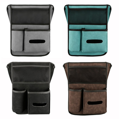 Car Center Console Hanging Bag Sheepskin Leather Storage Bag(Blue) - Seat Accessories by buy2fix | Online Shopping UK | buy2fix