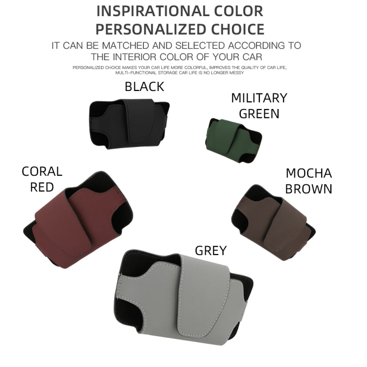 Car Glasses Storage Bag PU Leather Glasses Box(Green) - Sunglasses & Glasses Clips by buy2fix | Online Shopping UK | buy2fix