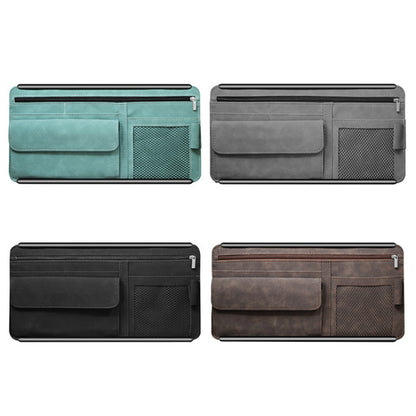Car Sun Viso Sheepskin Leather Storage Bag(Grey) - Stowing Tidying by buy2fix | Online Shopping UK | buy2fix
