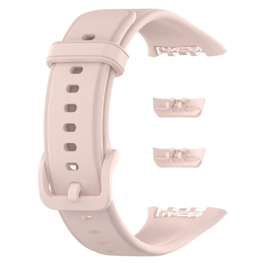 For OPPO Band 2 Solid Color Soft Silicone Watch Band(Pink) -  by buy2fix | Online Shopping UK | buy2fix