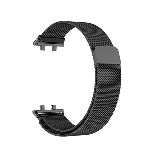 For OPPO Watch 3 Pro Milanese Stainless Steel Metal Watch Band(Black) -  by buy2fix | Online Shopping UK | buy2fix