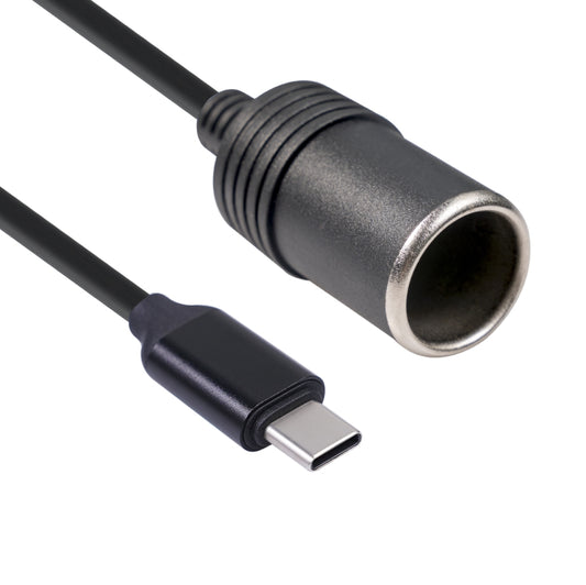 3710-03 30cm Type-C 5V to 12V Car Cigarette Lighter Socket Boost Power Adapter Cable - Cigar Socket by buy2fix | Online Shopping UK | buy2fix
