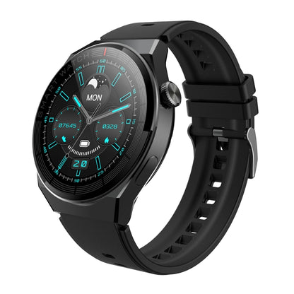 GW69 Plus Smart Watch, Support BT Call / Heart Rate / Blood Pressure / Blood Oxygen(Black + Silicone Strap Black) by buy2fix