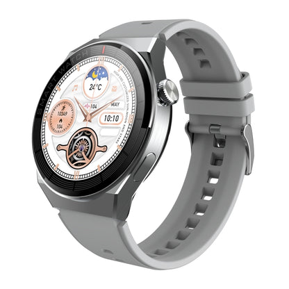 GW69 Plus Smart Watch, Support BT Call / Heart Rate / Blood Pressure / Blood Oxygen(Sliver + Silicone Strap Grey) by buy2fix