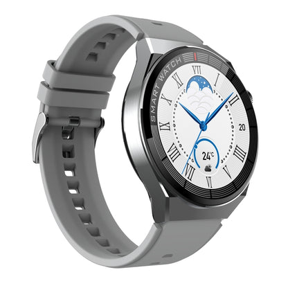 GW69 Plus Smart Watch, Support BT Call / Heart Rate / Blood Pressure / Blood Oxygen(Sliver + Silicone Strap Grey) by buy2fix