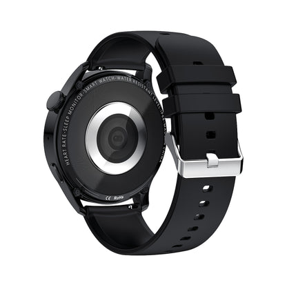 GW69 Smart Watch, Support BT Call / Heart Rate / Blood Pressure / Blood Oxygen(Black + Silicone Strap Black) by buy2fix