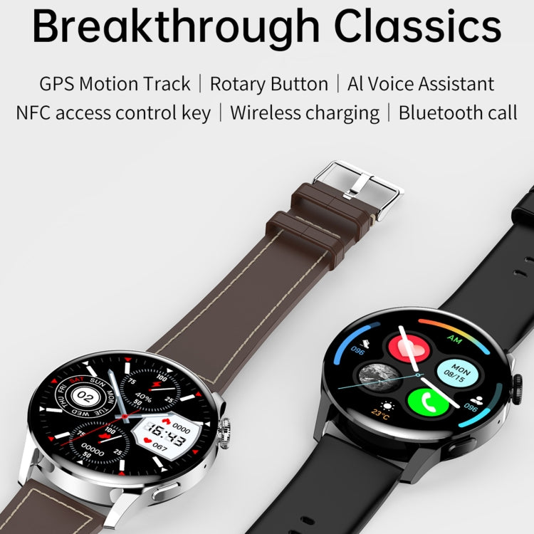 GW69 Smart Watch, Support BT Call / Heart Rate / Blood Pressure / Blood Oxygen(Black + Silicone Strap Black) by buy2fix